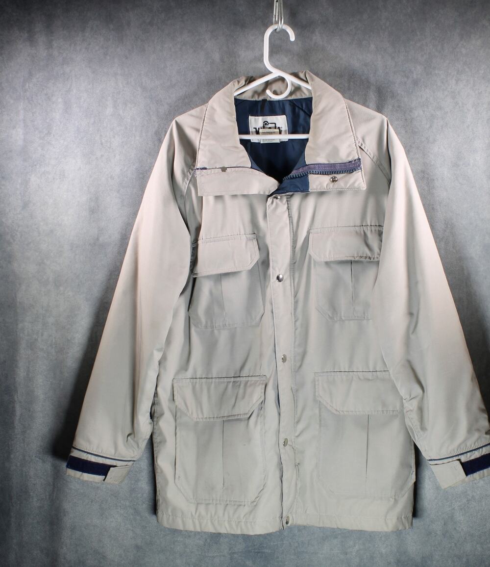 Vintage Woolrich Thinsulate Utility Field Jacket Coat Mens Medium USA Made Tan
